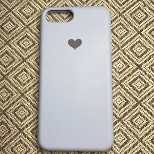 Soft Blue Silicone iPhone 8+ Case